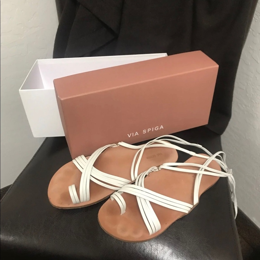 Via Spiga Allegra sandal in Porcelain (white)